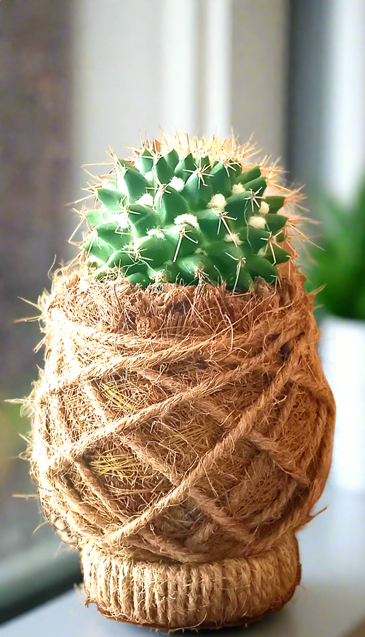 Cactus kokedama decor